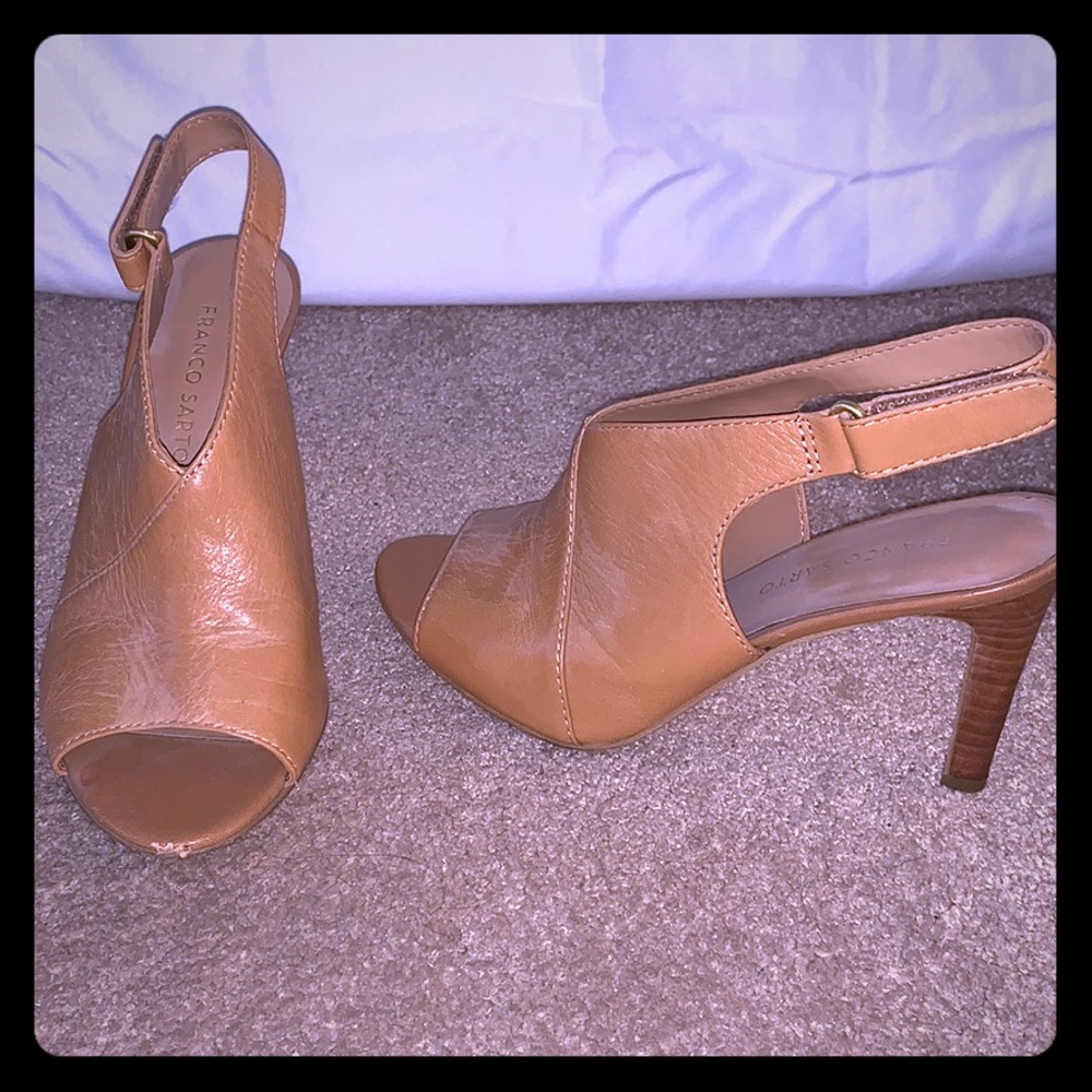 Franco Sarto camel colored heels